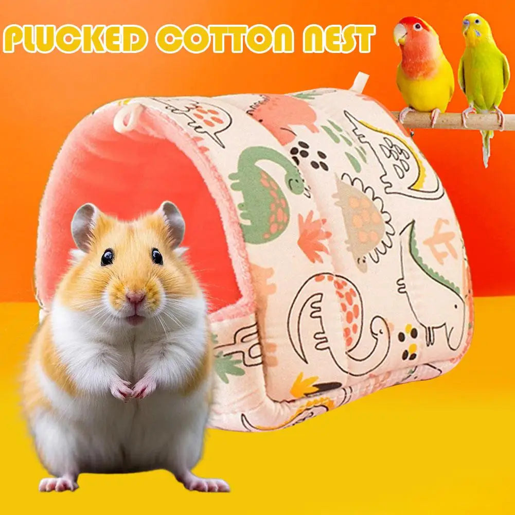 Plush Hamster Nest | Cozy Cotton Bed for Small Pets