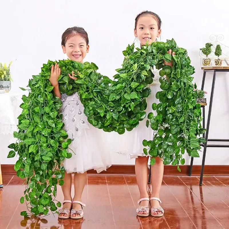 Artificial Liana Vine Wall Hanging Fake Plants Ivy String Leaves