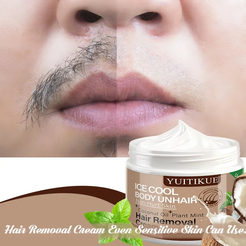 YUITIKUE Cooling Mint Body Hair Removal Cream – Silky Skin
