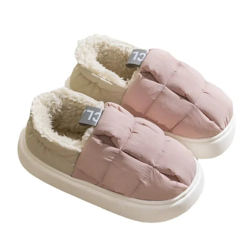 Women's Winter Plush Slippers – Warm Non-Slip Furry House Slides