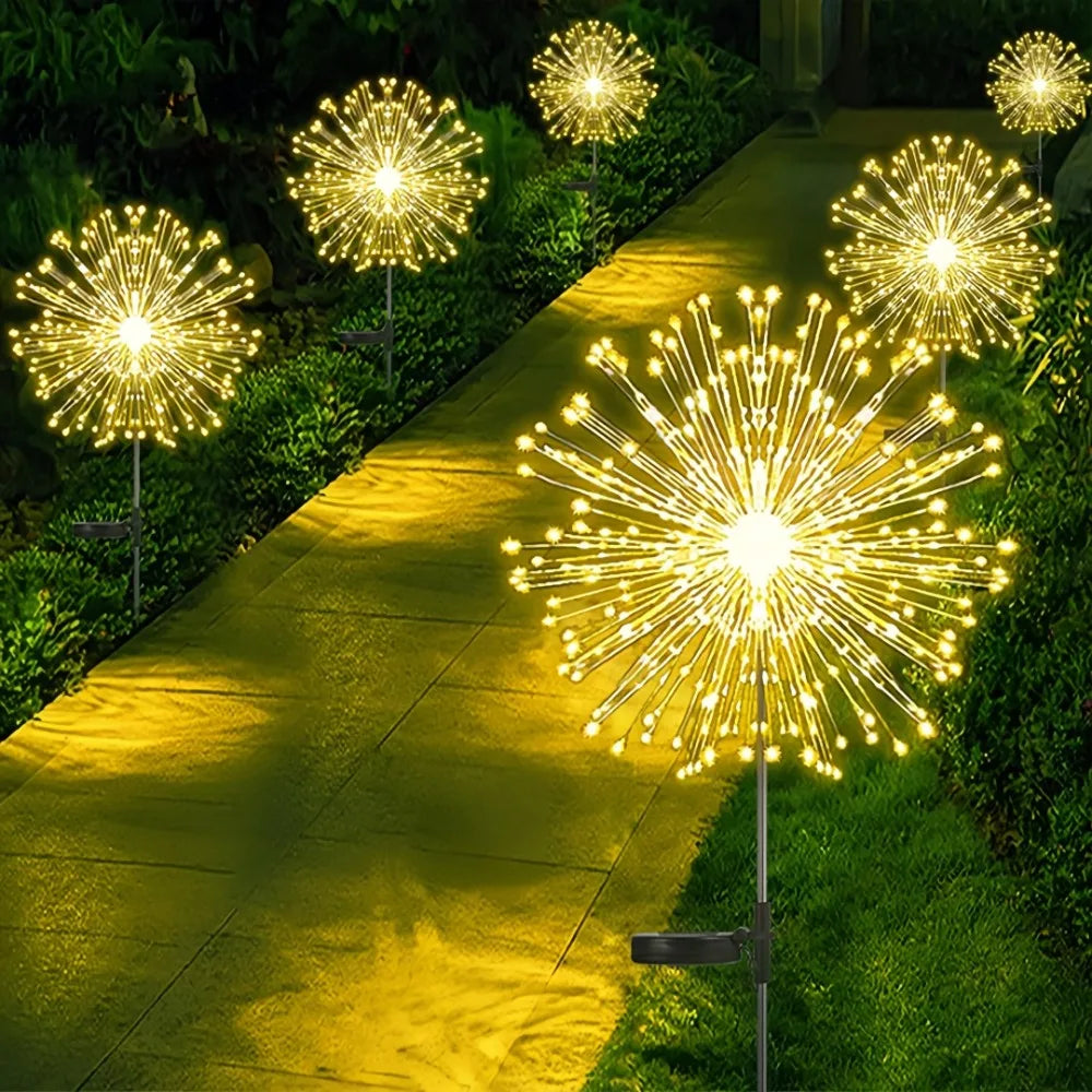 Solar Fireworks Garden Lights – 8 Modes, 120 LED, IP65