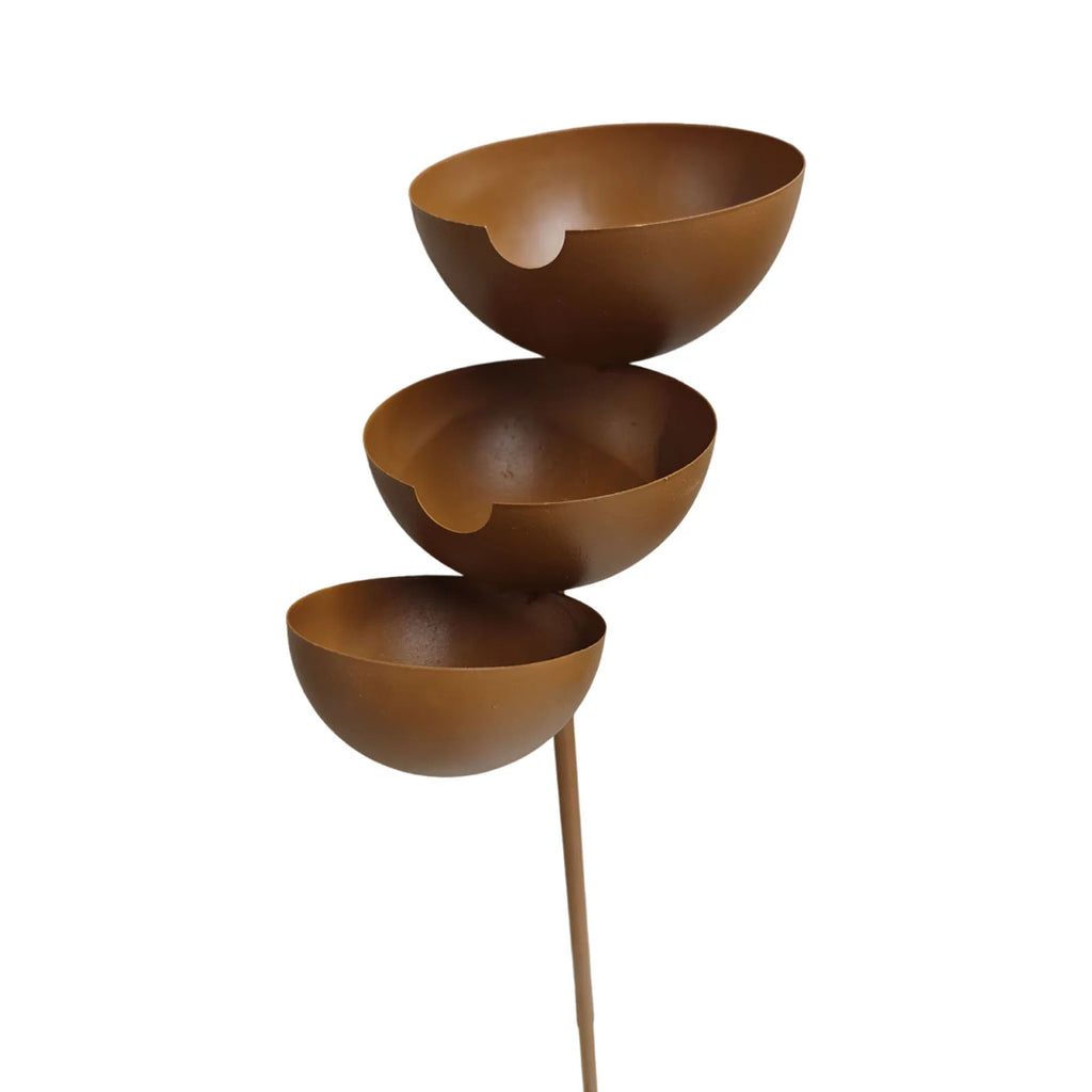 1 Metal Bird Bath Water Station Outdoor Garden Decor Iron Feeder