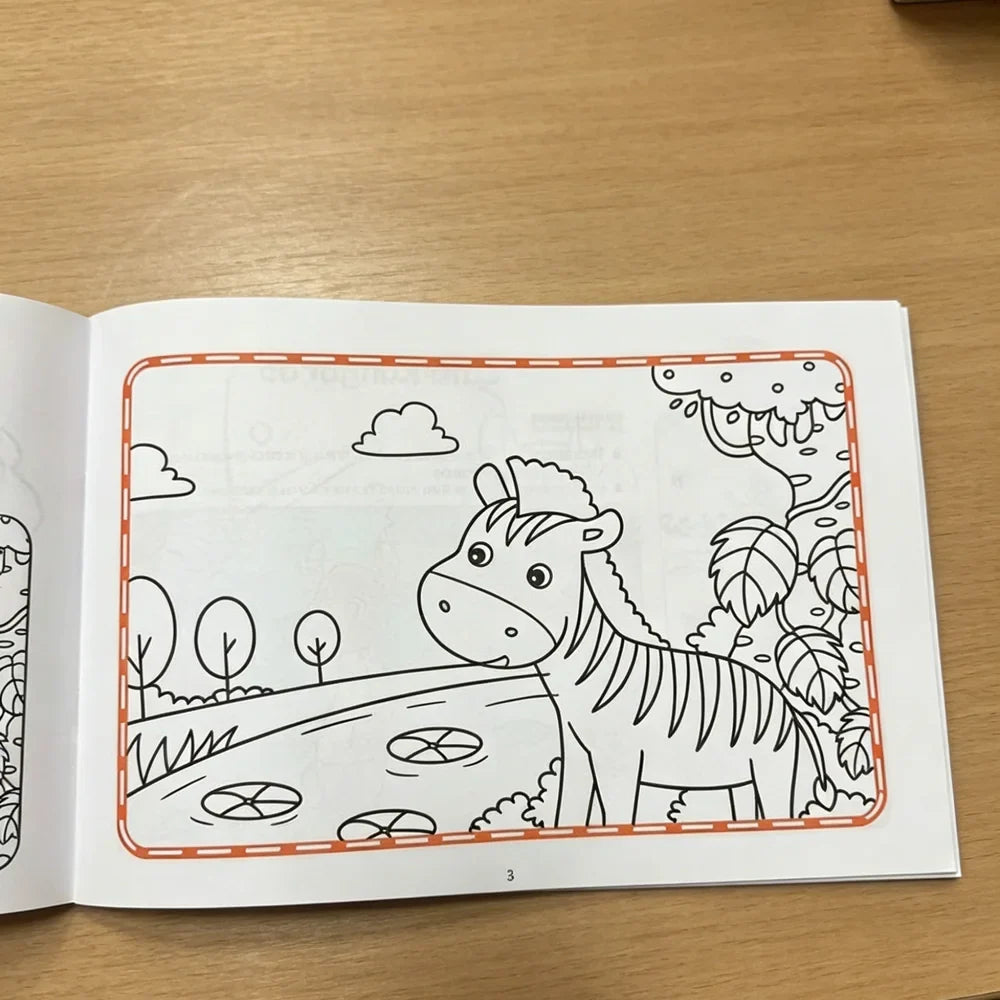 Children's Animal Coloring Book 32 Pages Cute Wildlife Themed Drawing
