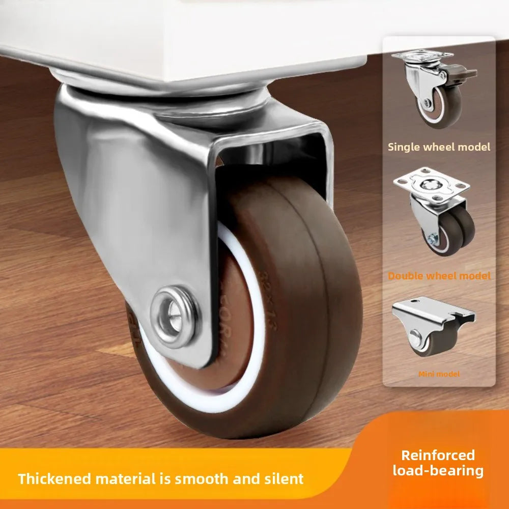 4PCS 360° Heavy Duty Swivel Caster Wheels – Red Trolley Castors