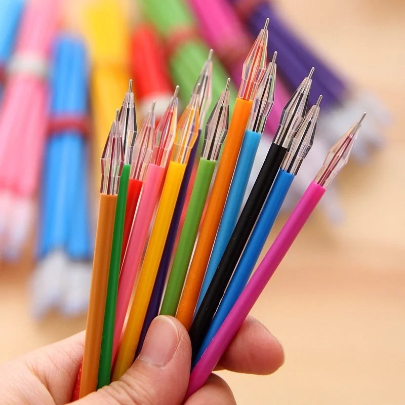 24-Pack Diamond Head Gel Pen Refills – 12 Colors 0.38mm