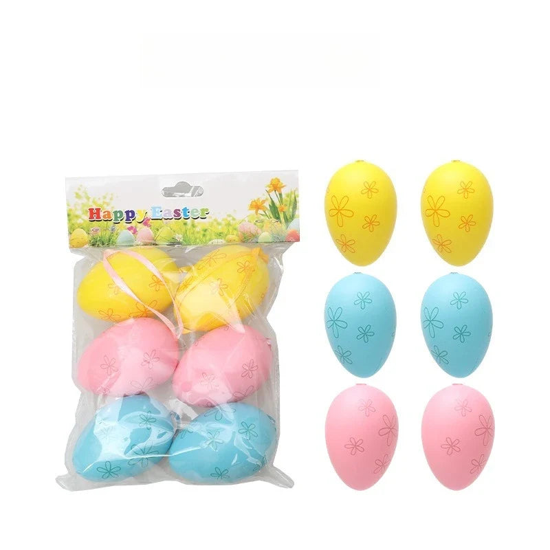 Easter Egg Hanging Ornaments Artificial Plastic Pendants Tree