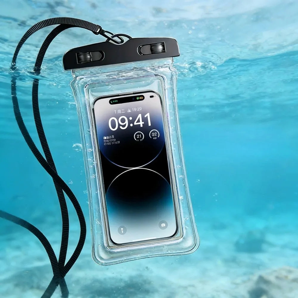 Waterproof Phone Pouch with Lanyard – Universal Underwater Case