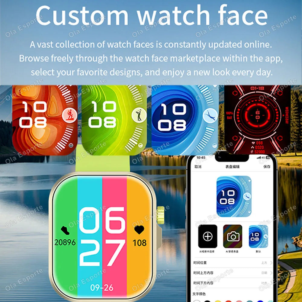 LED Flashlight Smartwatch – Bluetooth Call & Fitness Tracker HW12