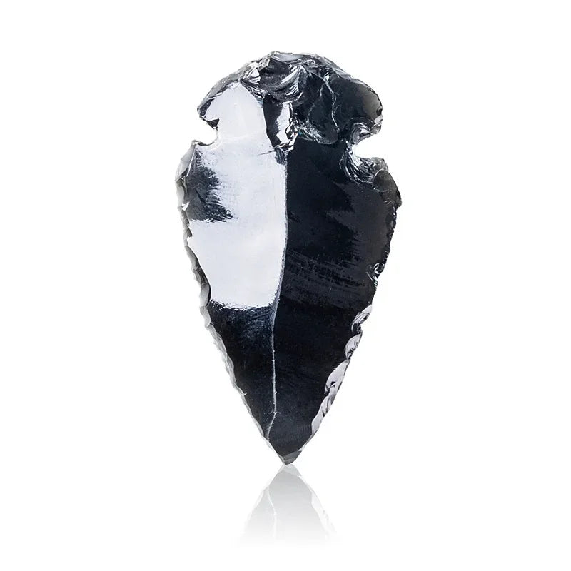 Natural Obsidian Arrow Crystal Stone | Home Decor & DIY Jewelry