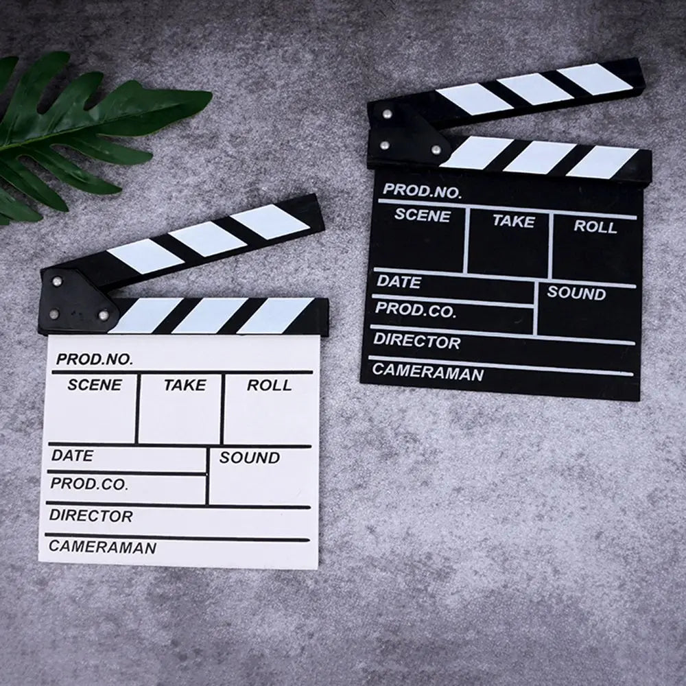 Wooden Director Clapperboard | Film Slate Photography Prop 30x27cm