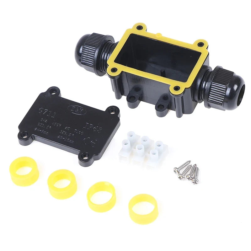 2 Way Waterproof Electrical Junction Box Outdoor Lighting Cable IP68