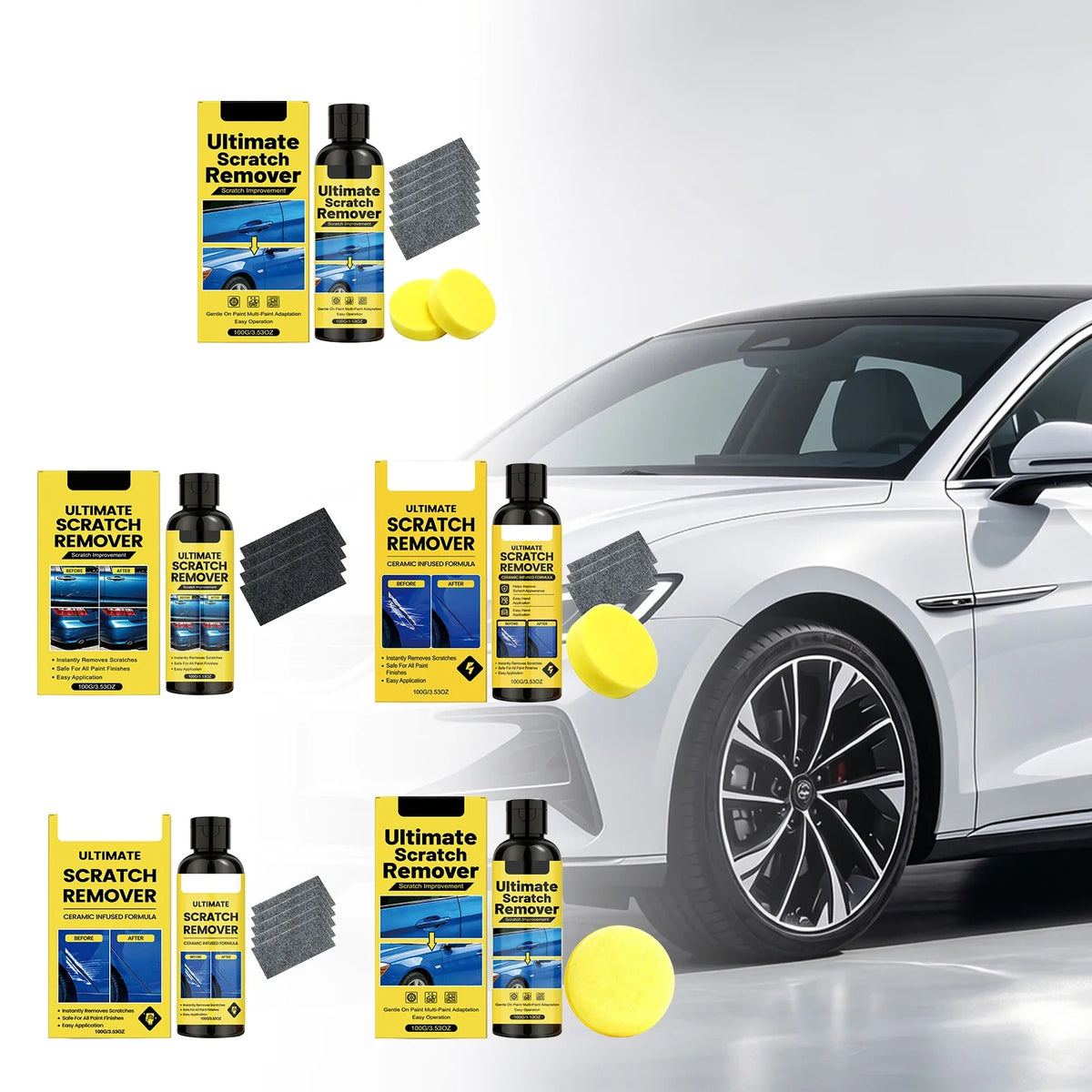 Car Scratch Remover & Polish Kit – Restore Paint & Shine