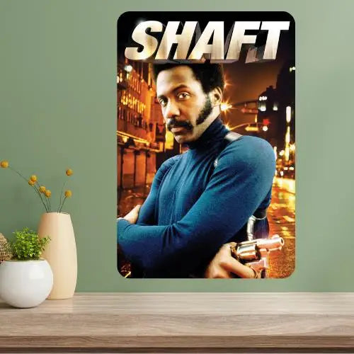 Shaft Classic Movie Metal Poster Sign | Retro Aluminum Wall Art