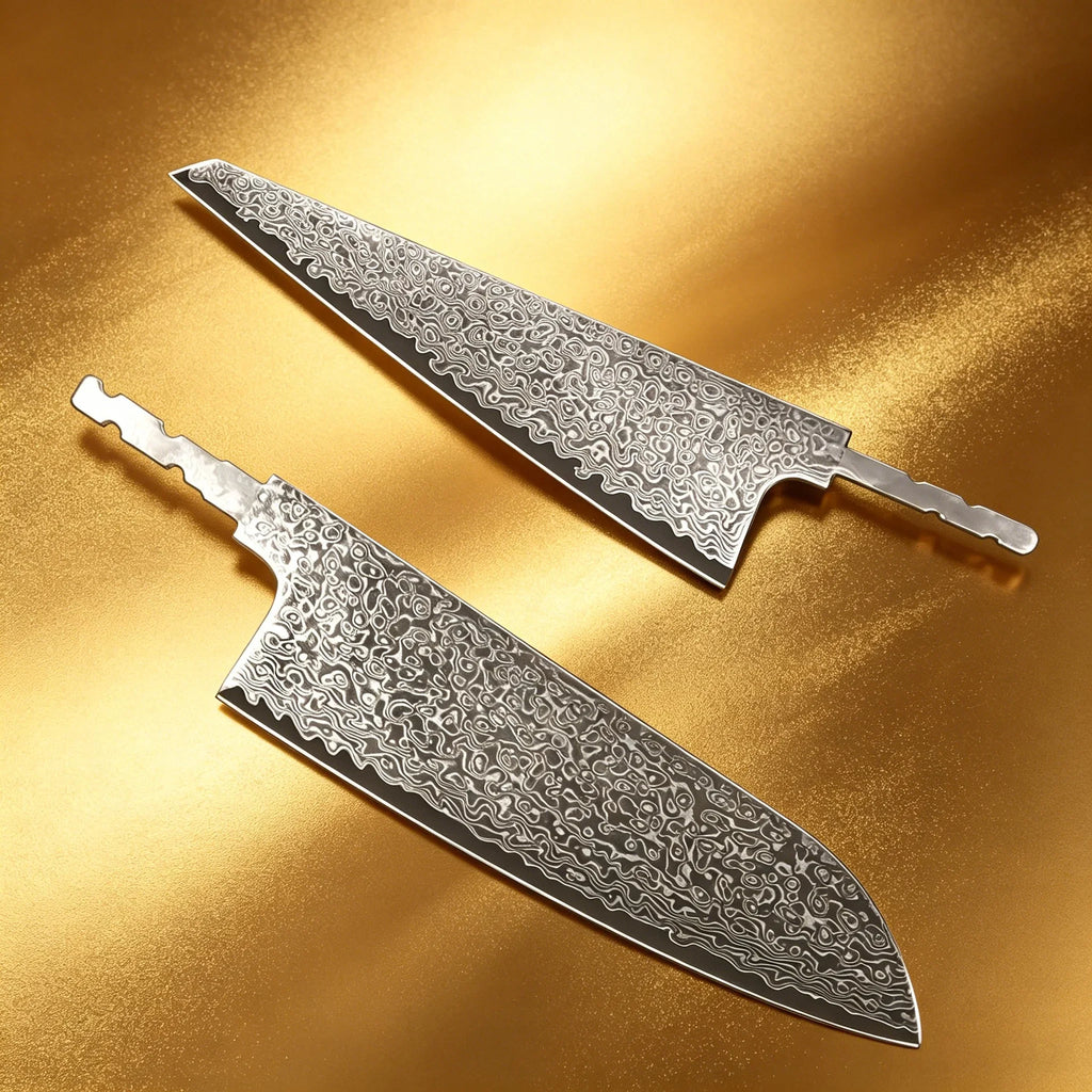 Damascus Steel Cleaver Blade Blank – Hand Forged DIY Knife