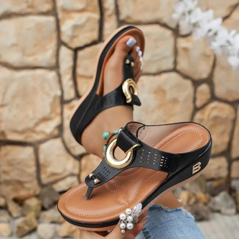 Women's Roman Wedge Platform Slides | Plus Size 35–43 Summer