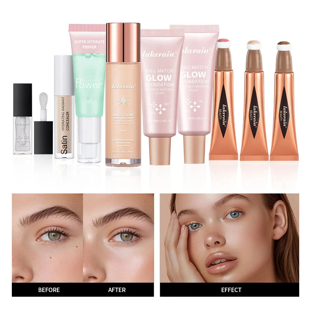 Beginner Makeup Gift Set – Foundation, Concealer, Lip Gloss & Blush