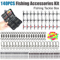 140-Piece Fishing Kit – Swivel Snaps, Clips & Connectors