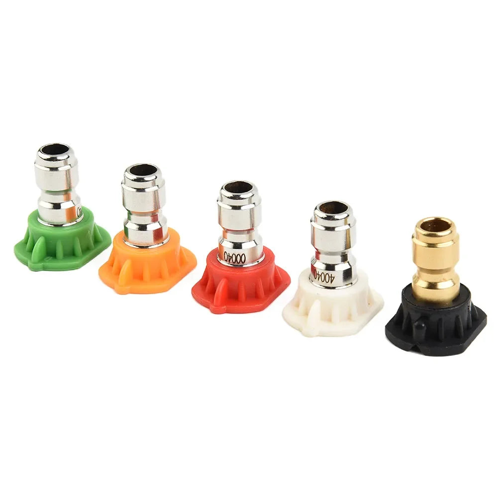 1 Quick Connect Garden Pressure Washer Spray Nozzle 0 15 25 40 Degree