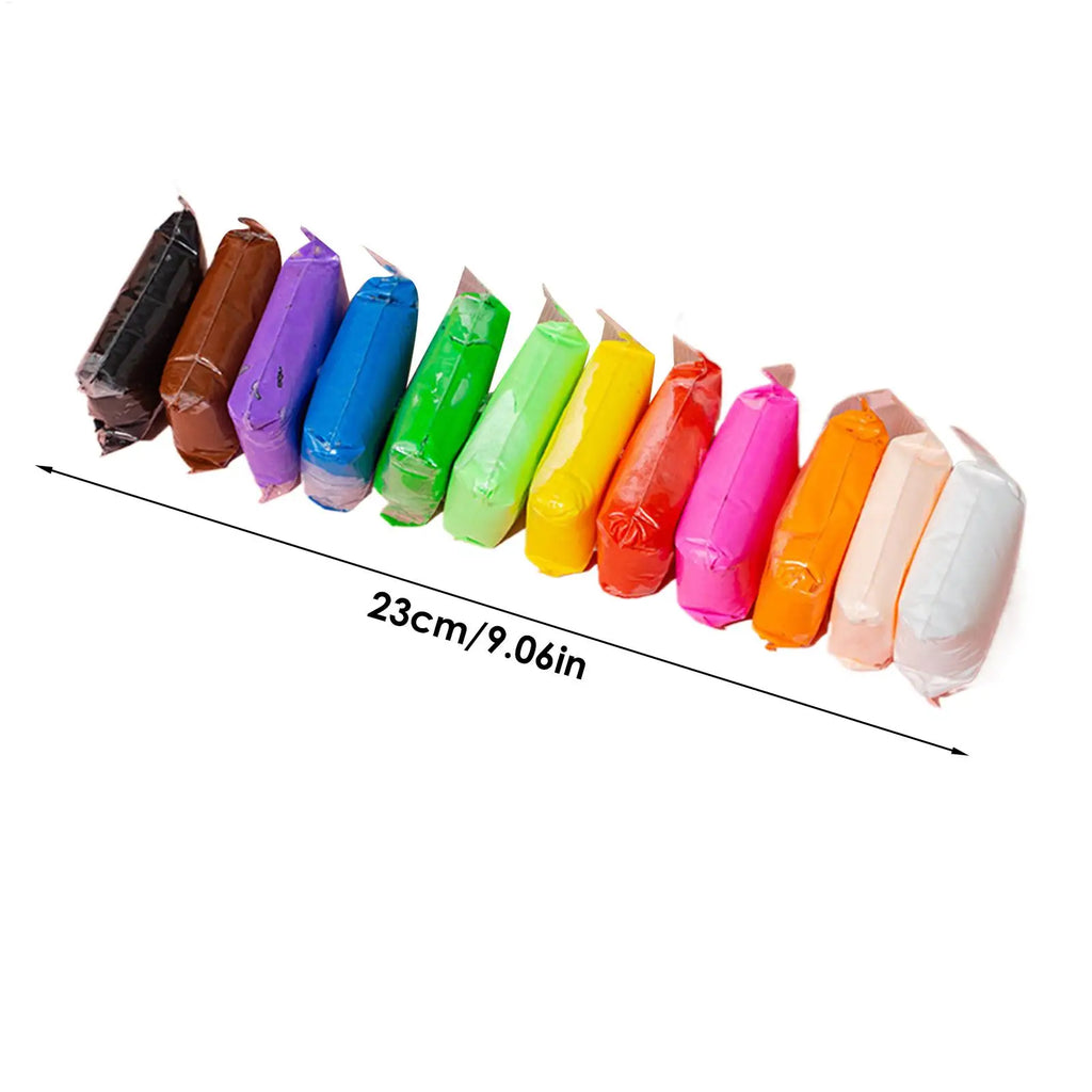 Air Dry Clay Set for Kids – 12/24/36 Non-Toxic Colors + Tools