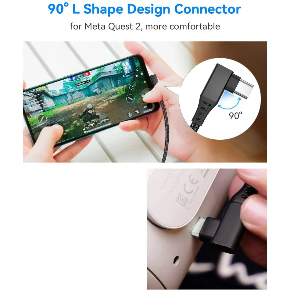 5M USB-A to USB-C Link Cable for Meta Quest 2 VR Headset