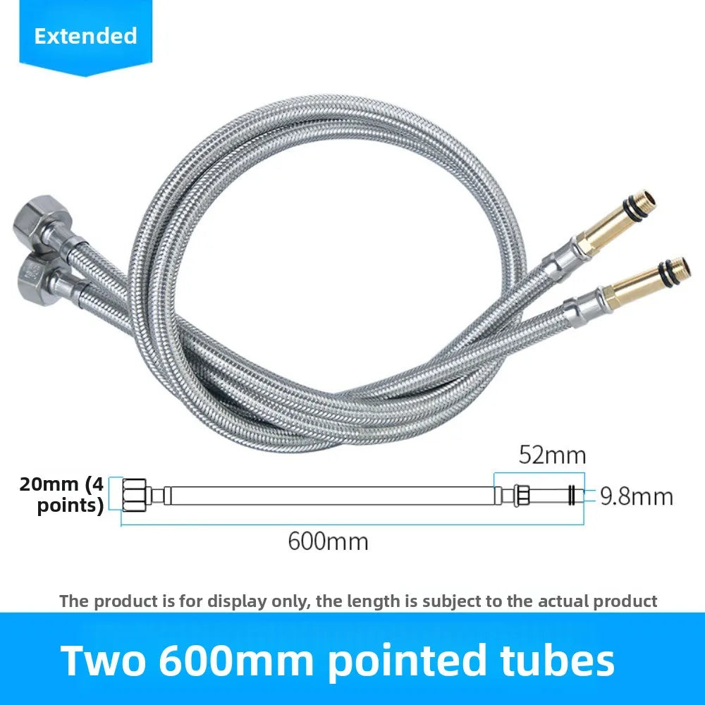 2-Pack 1/2" Stainless Steel Braided Faucet Hose | Kitchen & Bath