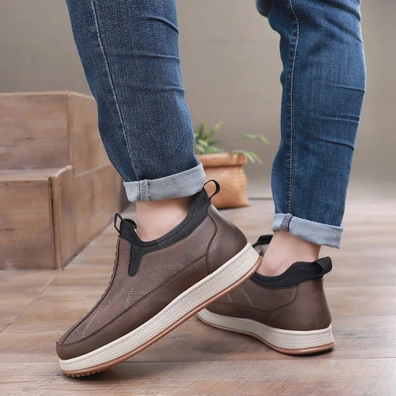 Men's Waterproof Winter Snow Boots – Warm Anti-Slip Ankle Boots