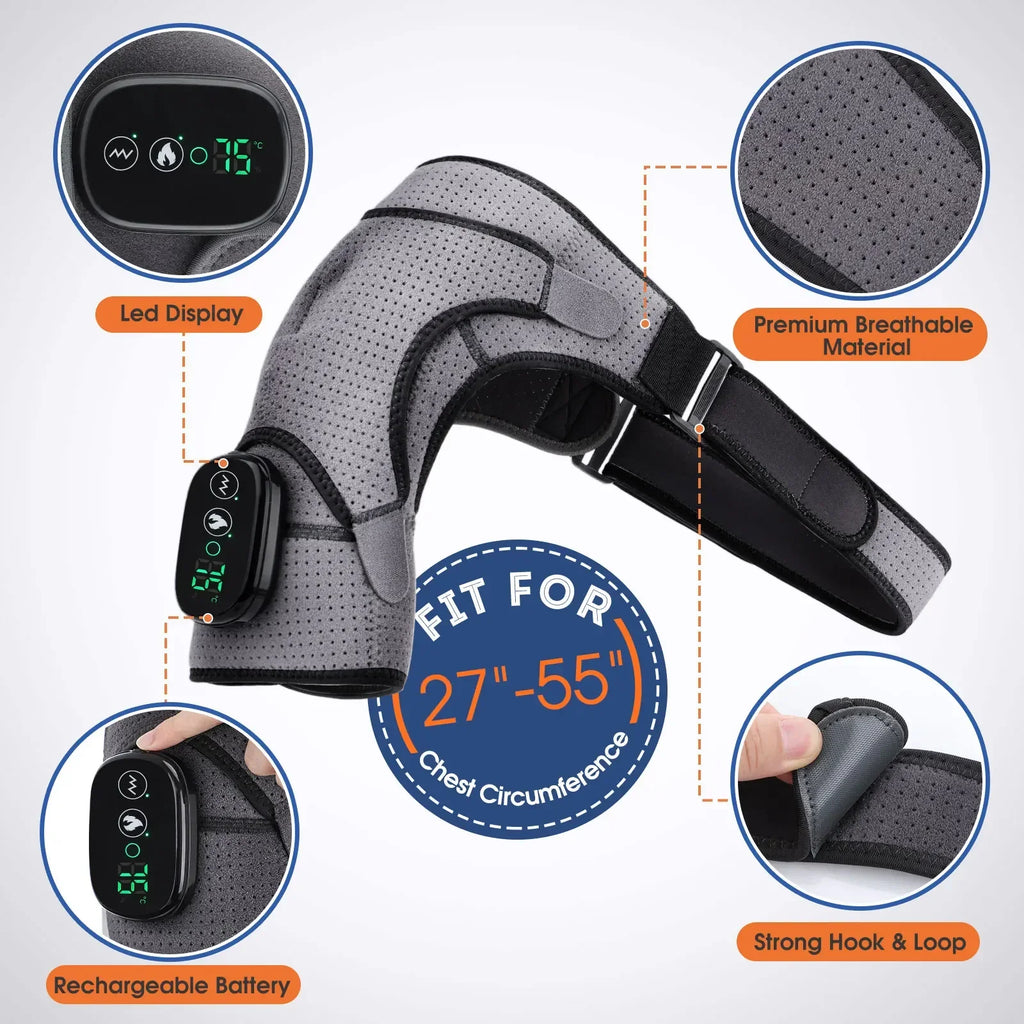 Electric Heated Shoulder Massage Wrap – Adjustable Warmth Shawl