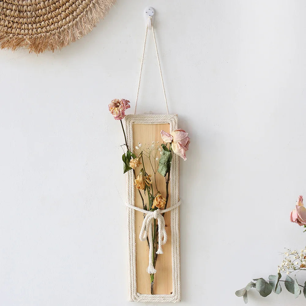 Bohemian Hand Ceremony Woven Rope Wood Wall Decoration Simple Home
