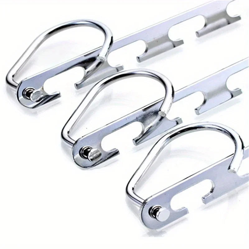 6-Hole Metal Coat Hanger – Space-Saving Closet Organizer