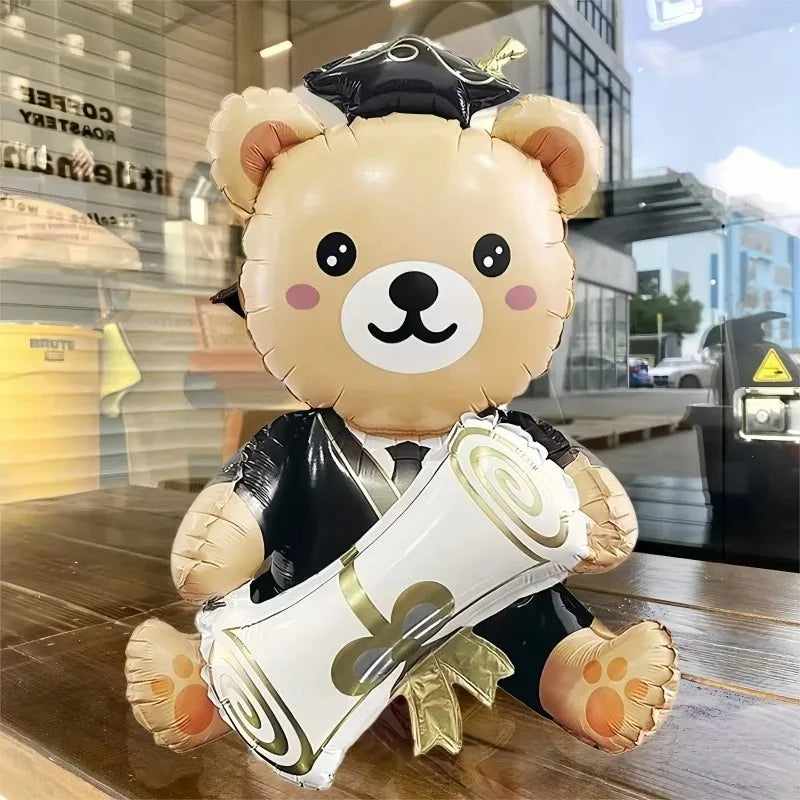 Graduation Bear Aluminum Film Balloon Cute Party Perfect School