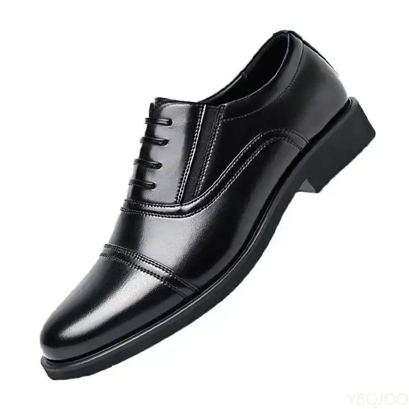Men's Lace-Up Business Dress Shoes | Round Toe, Sizes 3–12.5