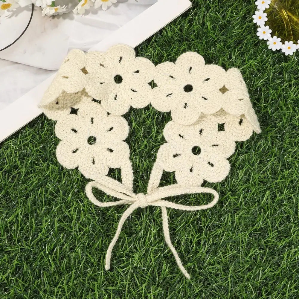 Crochet Flower Headband – Boho Floral Knit Hair Band for Women