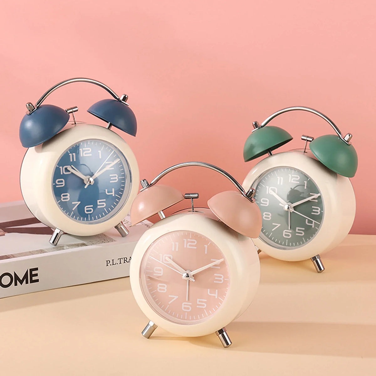Retro Twin-Bell Alarm Clock – Silent, Loud & Night Light