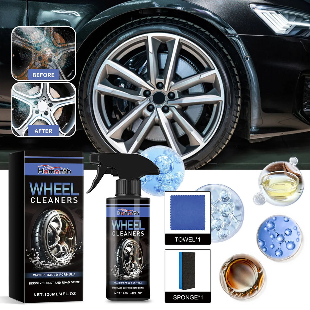 Car Wheel & Tire Cleaner Kit – Rust Remover & Polish 120ml