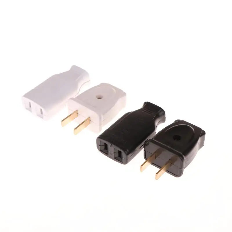 1 2 Pole 10A Male US Wiring Plug Japan Rewirable Cable Convert Female
