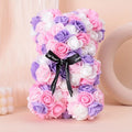 1 Multicoloured Rose Bear Realistic Foam Flower Christmas Valentine's