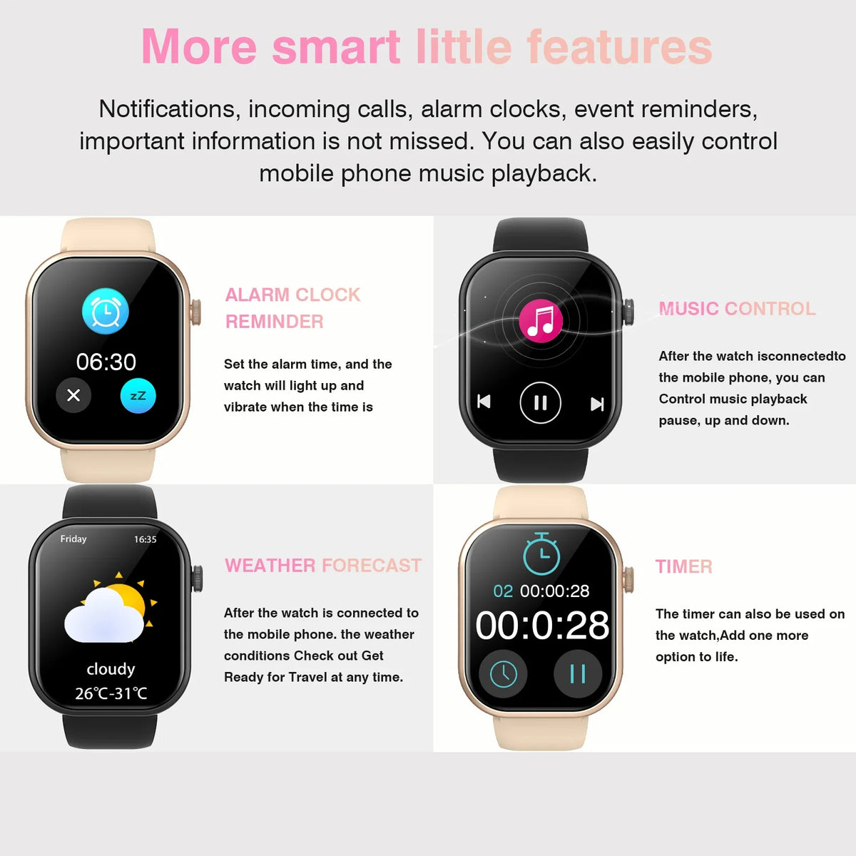 LOMAXFR Smart Watch – 2.01" HD Screen, Wireless Calling, Fitness