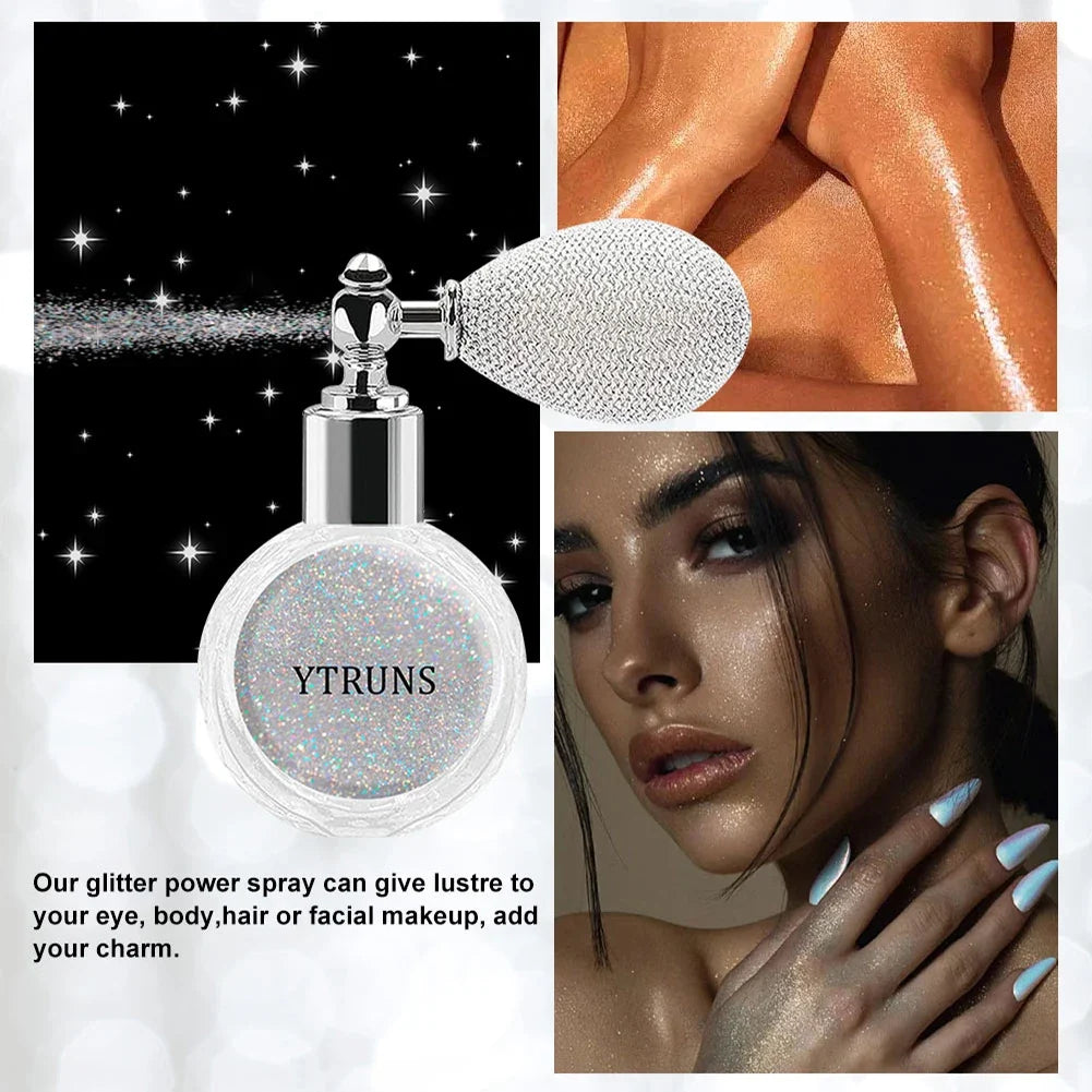 Star Glitter Spray Body Highlighter | 3D Fine Glitter Powder