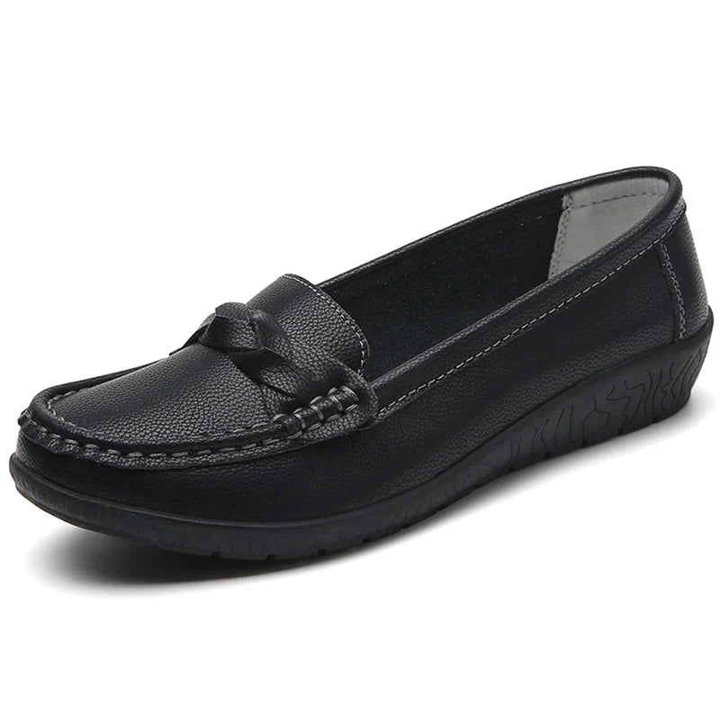 HAJINK Women's Slip-On Leather Loafer Flats | Casual Flat Shoes