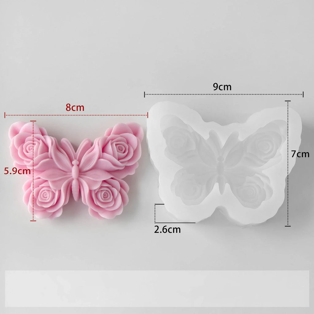 Flower Butterfly Silicone Molds Baking DIY Epoxy Resin Crafts Hanging