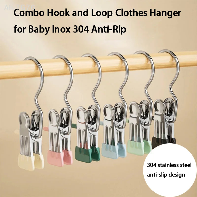 Stainless Steel Clip Hangers for Socks & Underwear – 10pcs