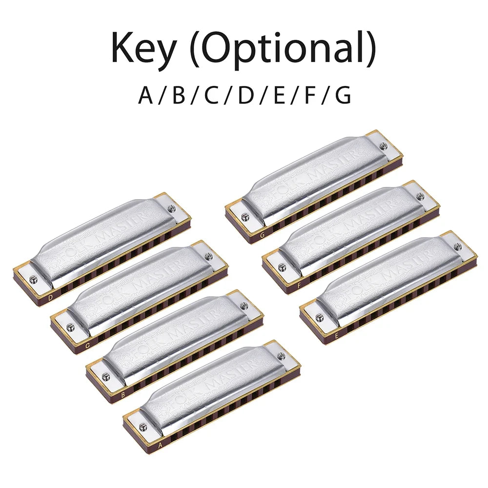 10-Hole Diatonic Blues Harmonica | Key C A B E F G, Beginner