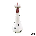 Quirky Big-Eyed Chicken Figurine – Polka Dot Resin Garden Statue