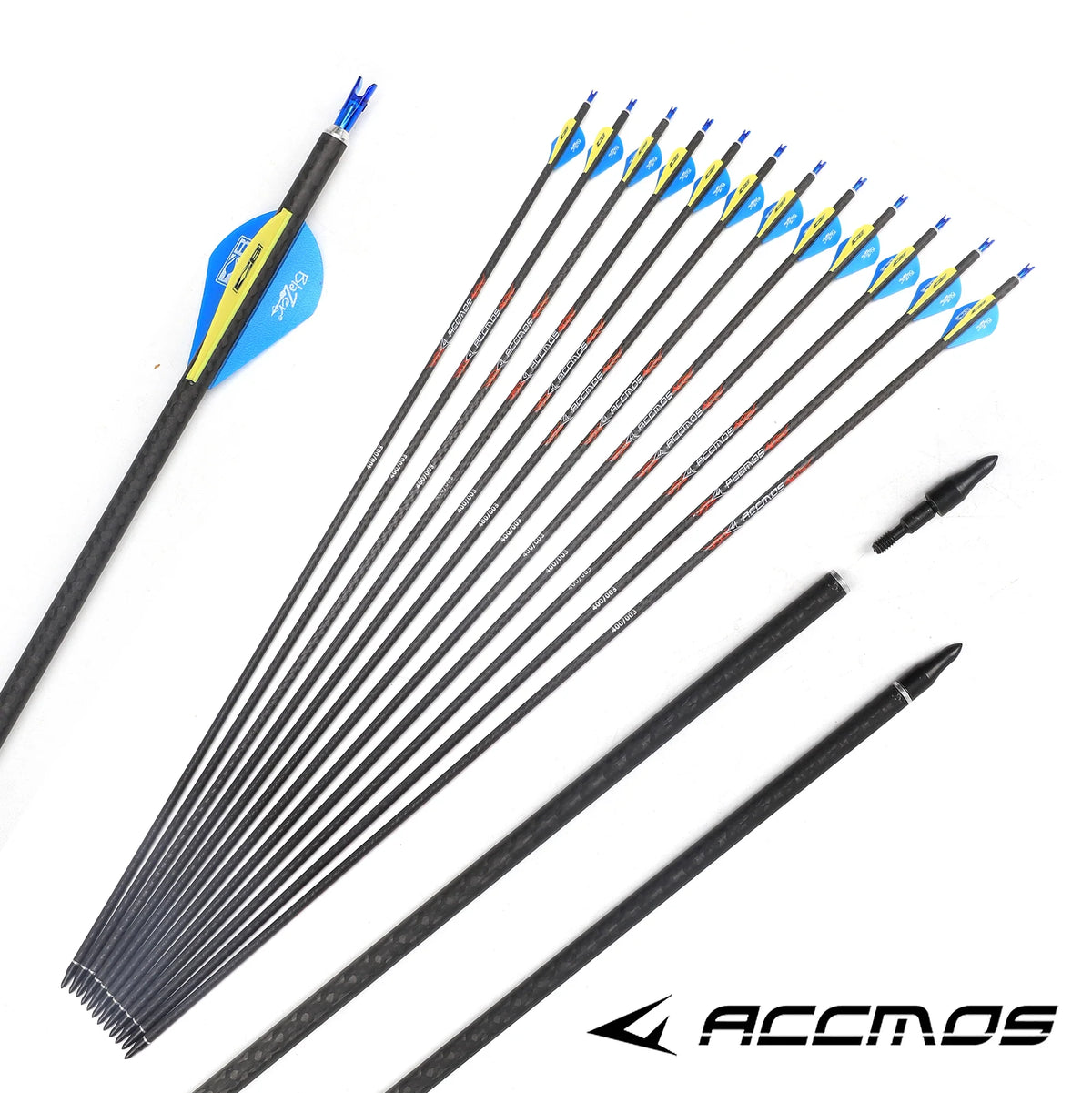 6 ID6 2 3K Weave Pure Carbon Arrows Spine 200 250 300 350 500 Shaft