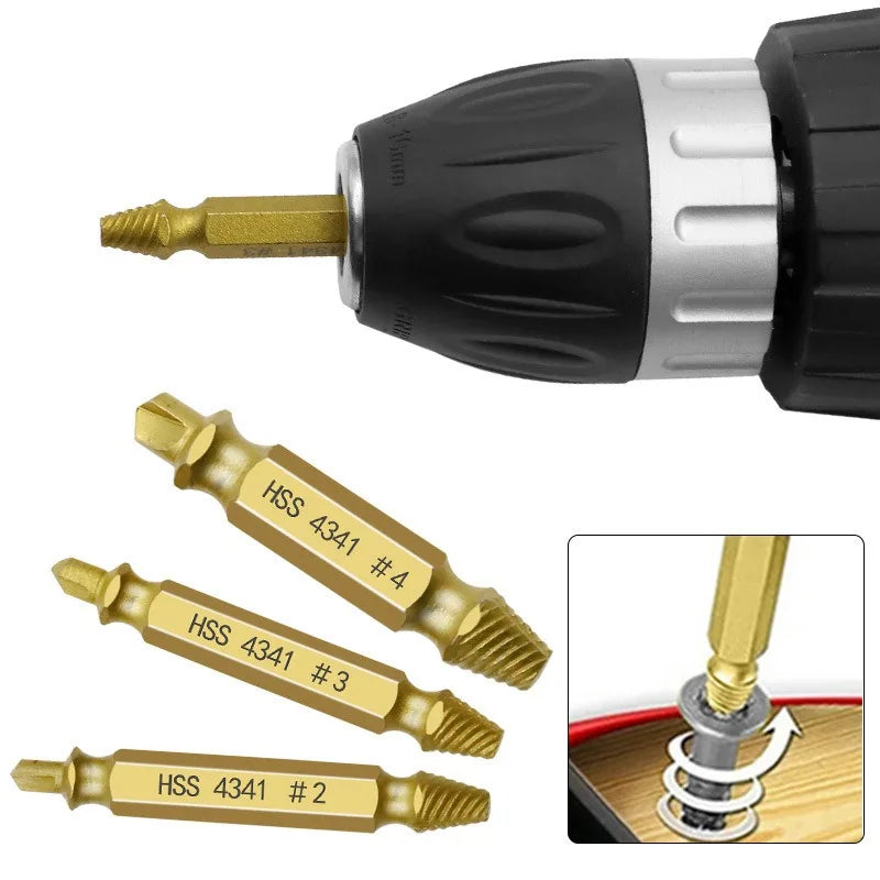 Double-Head Screw Extractor & Broken Bolt Remover Set