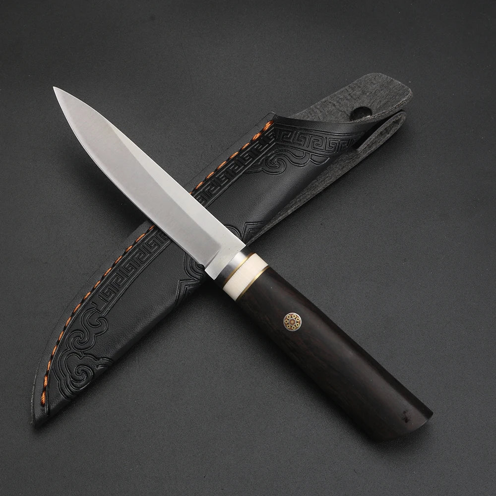 XUAN FENG Folding Pocket Knife – D2 Steel & Sandalwood Handle