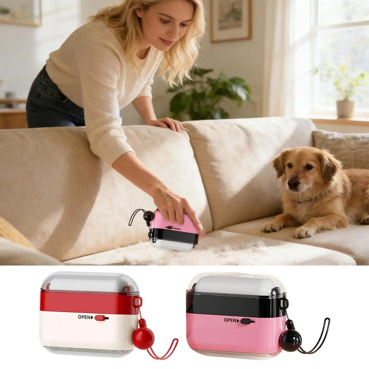 Reusable Washable Lint Roller | Pet Hair Remover for Clothes & Furniture