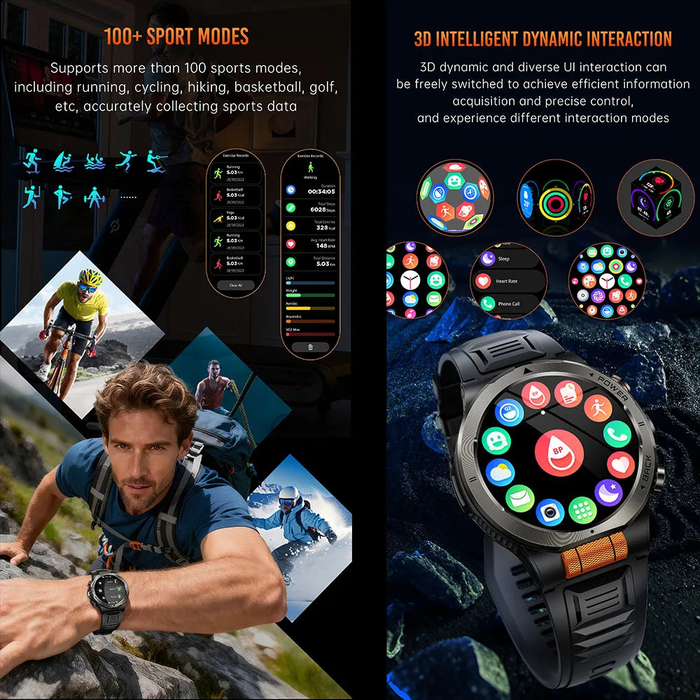 ZODVBOZ KT91 Smart Watch – AMOLED, 1100mAh, 3ATM Waterproof
