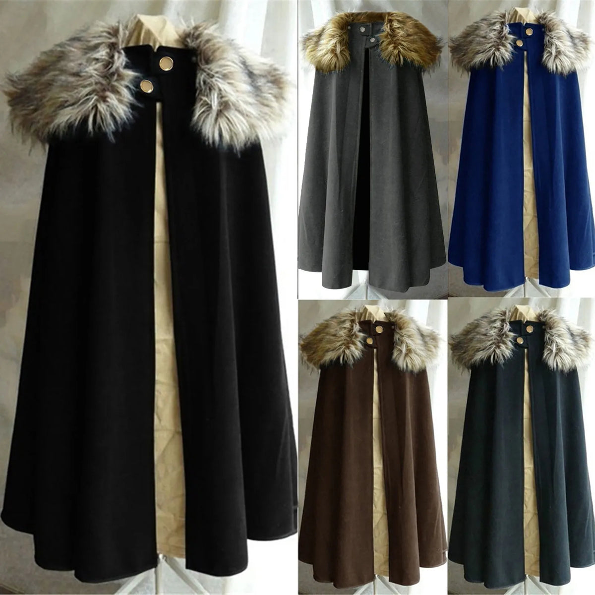 Medieval Cloak Cape | LARP Viking Knight Gothic Cosplay Costume