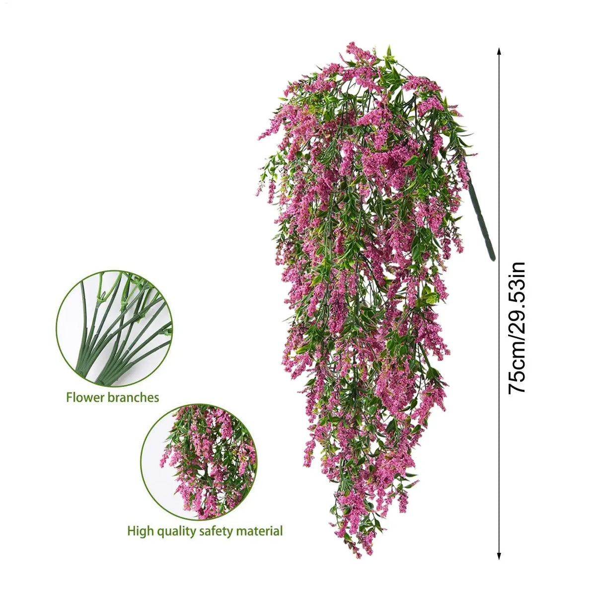 2-Pack Artificial Hanging Vine Garland Flowers | Indoor & Outdoor